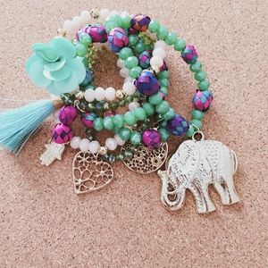 14k gold plated elephant bracelet